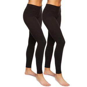 Felina 2-Pk Performance Sueded Legging Black NWOT